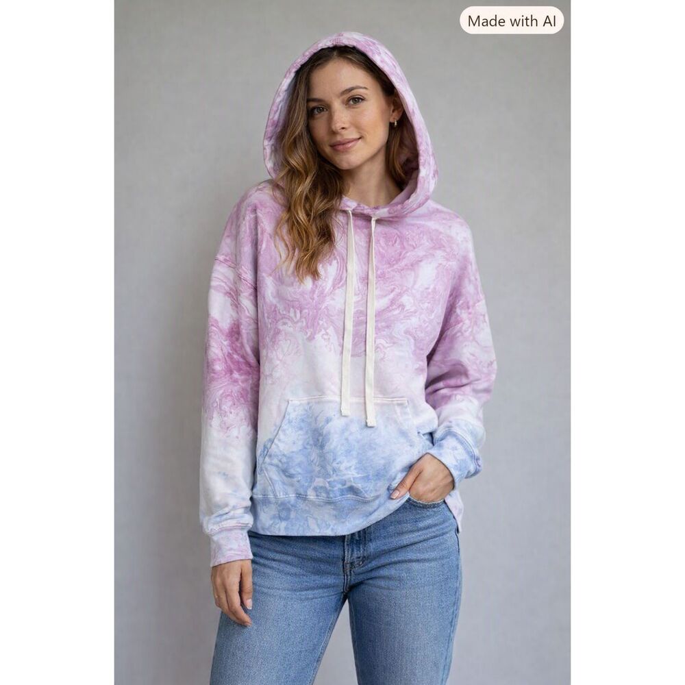 NWT Electric & Rose Casual Hoodie Pockets Athleisure Sweatshirt Oversized XS